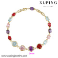 74643 Xuping cuentas de cristal de colores pulseras personalizadas barato